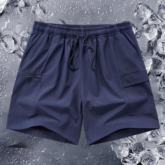 LEKWK Mens Athletic Shorts Quick-Dry Performance Fabric Elastic Drawstring Pockets Gym Shorts Lightweight Breathable Workout Gear Training Outfits