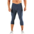 thumbnail image 1 of LEKWK Mens Capri Pants Skinny Fit Cross Waist Design with Side Pockets Workout Pants High Elasticity Breathable Texture Athletic Pants Training, 1 of 6