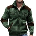 thumbnail image 1 of LEKWK Mens Cargo Jacket Stand Collar Zip up Coat Multi Pockets Workwear Top Heavyweight Durable Utility Shirt Outdoor Hiking Camping Fishing Gear, 1 of 6