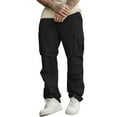 thumbnail image 1 of LEKWK Mens Cargo Sweatpants Regular Fit Durable Fabric Cargo Pants Elastic Waist Functional Texture Work Cargo Pants Outfits, 1 of 8