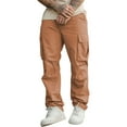 thumbnail image 1 of LEKWK Mens Cargo Sweatpants Regular Fit Durable Fabric Cargo Pants Elastic Waist Functional Texture Work Cargo Pants Outfits, 1 of 8