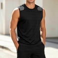thumbnail image 1 of LEKWK Mens Cooling Shirt Sleeveless Athletic Crewneck Textured Mesh Panel Tank Top Lightweight Breathable Quick Dry Tees Workout Gym Running Tops Black XXXXXL, 1 of 6