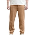 thumbnail image 1 of LEKWK Mens Corduroy Pants Regular Fit Vertical Ribbed Texture Corduroy Pants Elastic Waist Durable Warm Fabric Casual Pants Business Wear, 1 of 3