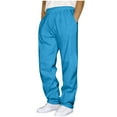 thumbnail image 1 of LEKWK Mens Fleece Pants Relaxed Fit Soft Warm Texture Elastic Waist Drawstring Sweatpants Comfy Daily Wear Lounge Pants Winter Thermal Winter Apparel, 1 of 5