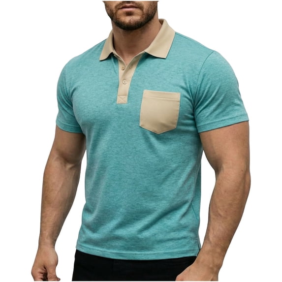LEKWK Mens Golf Shirts Slim Fit Quarter Zip Pullover Short Sleeve Shirts Zipper Placket Heathered Tennis Business Casual Tee