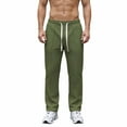 thumbnail image 1 of LEKWK Mens Gym Pants Regular Fit Waffle Knit Texture Drawstring Elastic Waist Sweatpants Breathable Soft Workout Pants Casual Daily Athletic Pants Outfits, 1 of 2
