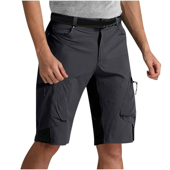 LEKWK Mens Hiking Shorts Quick-Dry Outdoor Cargo Shorts Multi Pockets Summer Shorts Breathable Lightweight Camping Trekking Golf Outfits
