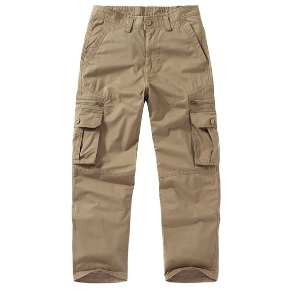 LEKWK Mens Pants Regular Fit Multi-Pocket Cargo Pants Durable Woven Fabric Work Pants Utility Safety Pants for Outdoor Activities Wear