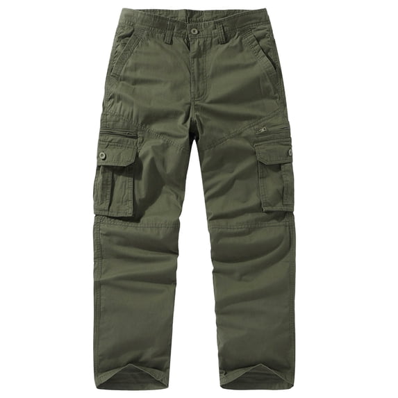 LEKWK Mens Pants Regular Fit Multi-Pocket Cargo Pants Durable Woven Fabric Work Pants Utility Safety Pants for Outdoor Activities Wear