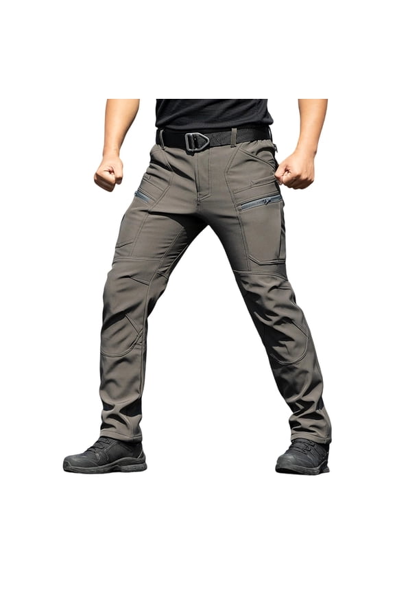 Mens Pants Regular Fit Multi-Pocket Techwear Pants Breathable Hiking Pants Durable Work Utility Safety Pants for Outdoor Activities
