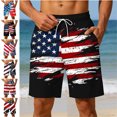 thumbnail image 1 of LEKWK Mens Swim Trunks Quick Dry American Flag Bathing Suit Drawstring Relaxed Fit Patriotic Shorts with Pockets July 4Th Beach Vacation Outfits, 1 of 6