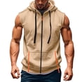 thumbnail image 1 of LEKWK Mens Tank Top Hooded Sleeveless Zip up Muscle Athletic Tops with Pockets Drawstrings Lightweight Loose Fit Gym Shirts Summer Running Workout Outfits, 1 of 2