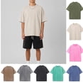 thumbnail image 1 of LEKWK Mens Vintage T-Shirt Crewneck Short Sleeve Casual Tops Washed Oversized Soft Cotton Feel Casual Shirt Streetwear Workout Travel Summer Everyday Tees Beige S, 1 of 6