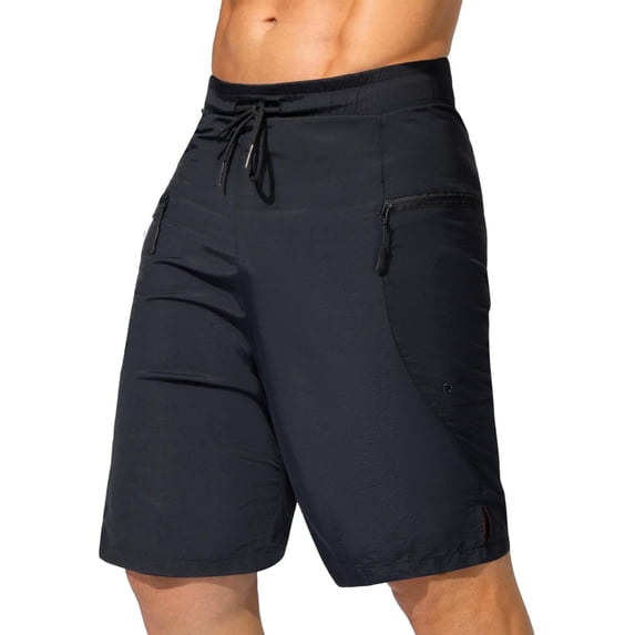 LEKWK Mens Workout Shorts Slim Fit Quick-Dry Zipper Pockets Gym Shorts Athletic Training Workout Shorts Lightweight Performance Running Clothing