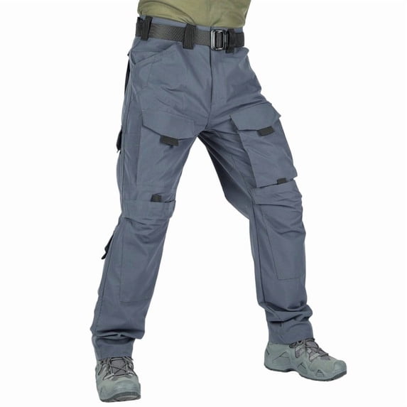 LEKWK Military Pants Men Slim Fit Ripstop Fabric Cargo Pants Durable Multi Pocket Work Cargo Pants Breathable Outdoor Pants Athletic Wear