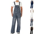 thumbnail image 1 of LEKWK Painters Pants Men Regular Fit Denim Overalls Durable Workwear Jumpsuit with Adjustable Straps Functional Multi-Pockets Classic Utility Outfits, 1 of 6