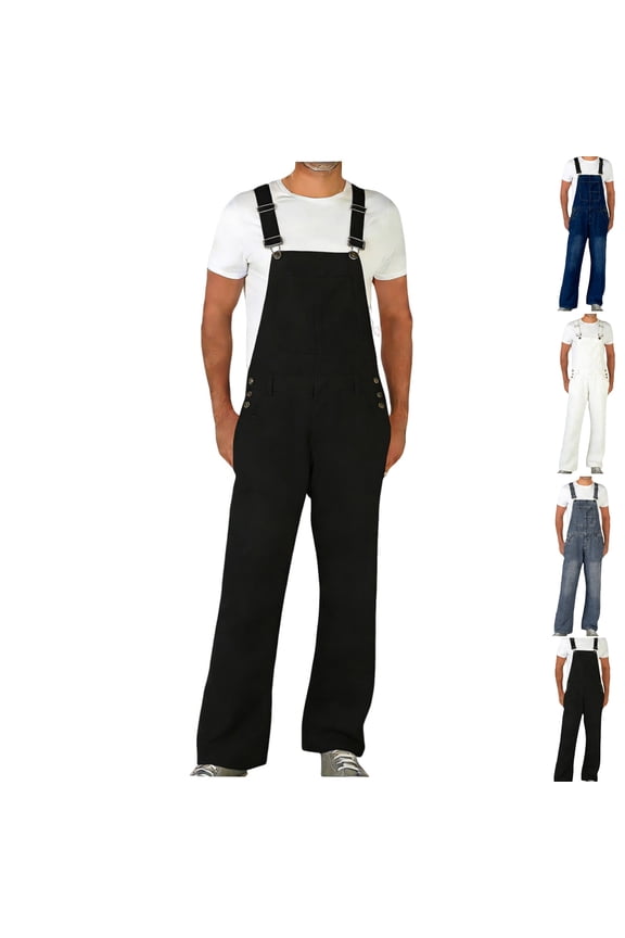 Painters Pants Men Regular Fit Denim Overalls Durable Workwear Jumpsuit with Adjustable Straps Functional Multi-Pockets Classic Utility Outfits