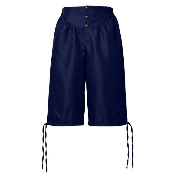 LEKWK Pirate Capri Pants High Waist Button Front Medieval Viking Shorts Pleated Lace Up Gothic Bottoms Halloween Renaissance Costume