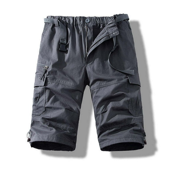 LEKWK Plus size Mens Cargo Shorts Loose Fit Multi-Pocket Utility Shorts Cargo Durable Cotton Fabric Outdoor Hiking Work Casual Daily Outfits