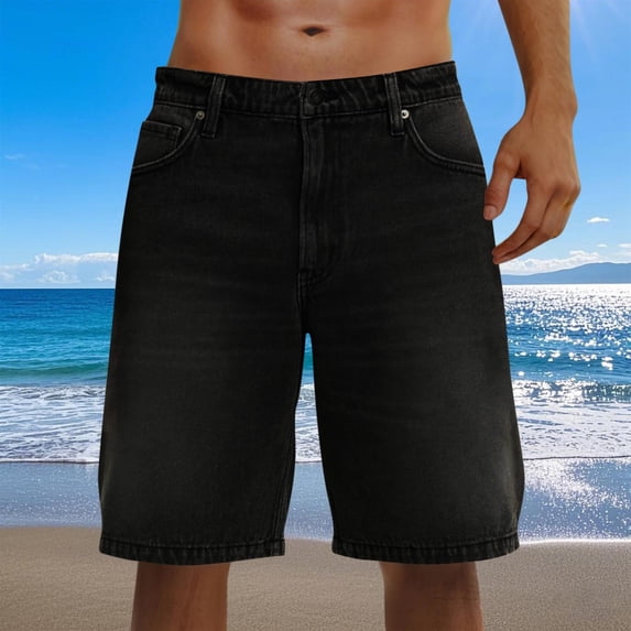 LEKWK Plus size Mens Jean Shorts Regular Fit Graphic Denim Jean Shorts Soft Stretch Breathable Denim Shorts Quick-Dry Workout Shorts Versatile Wear Outfits
