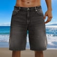 thumbnail image 1 of LEKWK Plus size Mens Jean Shorts Regular Fit Graphic Denim Jean Shorts Soft Stretch Breathable Denim Shorts Quick-Dry Workout Shorts Versatile Wear Outfits, 1 of 7