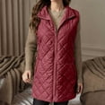 thumbnail image 1 of LEKWK Puffer Vest for Women Sleeveless Lightweight Quilted Jackets Zip up Warm Padded Packable Down Coats with Pockets Fashion Workout Vests Outerwear, 1 of 9