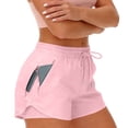 thumbnail image 1 of LEKWK Running Shorts for Women with Liner High Waisted Drawstring Shorts with Zipper Pockets Quick Dry Slim Fit Comfy Workout Shorts for Summer Athletic Gym Yoga, 1 of 9