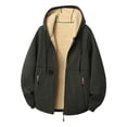 thumbnail image 1 of LEKWK Sherpa Lined Jacket for Men Full Zip Heavyweight Hooded Coat Thick Fleece Outerwear Winter Thermal Warm Parka Top, 1 of 7