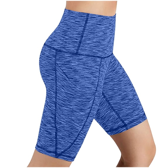 LEKWK Short Leggings for Women High Waist Side Pockets Tummy Control Gym Leggings Stretchy Yoga Workout Leggings Compression Running Athletic Gear