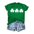 thumbnail image 1 of LEKWK St Patricks Day Shirt Women Clover Mandala Art Casual Tops Short Sleeve Basic Tees Crew Neck Geometric Flower Spring Clothing, 1 of 7