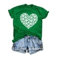 thumbnail image 1 of LEKWK St Patricks Day Tshirt Women Leprechaun Hat Line Art Basic Tees Short Sleeve Casual Tops Crew Neck Simple Graphic Daily Wear, 1 of 7