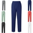 thumbnail image 1 of LEKWK Straight Leg Pants Women High Waisted Stretchy Slacks with Pockets Relaxed Fit Pull On Comfy Dress Pants Work Office Trousers, 1 of 5
