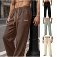 thumbnail image 1 of LEKWK Sweatpants for Men Big And Tall Stretchy Loose Fit Wide Leg Pants with Pockets Elastic Waist Drawstring Athletic Bottoms for Workout Hiking Casual, 1 of 8