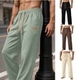 thumbnail image 1 of LEKWK Sweatpants for Men Big And Tall Stretchy Loose Fit Wide Leg Pants with Pockets Elastic Waist Drawstring Athletic Bottoms for Workout Hiking Casual, 1 of 8
