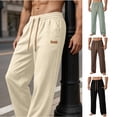 thumbnail image 1 of LEKWK Sweatpants for Men Big And Tall Stretchy Loose Fit Wide Leg Pants with Pockets Elastic Waist Drawstring Athletic Bottoms for Workout Hiking Casual, 1 of 8