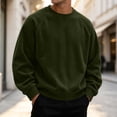 thumbnail image 1 of LEKWK Sweatshirts for Men Ribbed Corduroy Raglan Crewneck Sweatshirts Fall Winter Long Sleeve Relaxed Fit Cozy Gym Workout Tops, 1 of 8