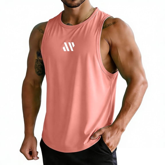 LEKWK Tank Tops Men Mesh Big and Tall Lightweight Breathable Crew Neck Workout Tops Loose Fit Quick Dry Comfy Muscle Shirts Summer Running Gym Outfits
