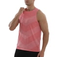 thumbnail image 1 of LEKWK Tank Tops for Men Running Sleeveless Crew Neck Muscle Tank Slim Fit Geometric Jacquard Breathable Workout Gym Athletic Tops Pink XXL, 1 of 4