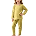 thumbnail image 1 of LEKWK Toddler Boys Girls Pajamas Long Sleeve Loungewear Tops Matching Straight Leg Pants Kids Cotton Sleepwear Fall Casual Home Nightwear 6M-7Y, 1 of 9