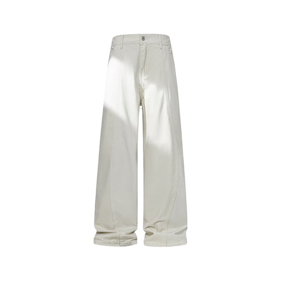 LEKWK Wide Leg Pants for Men Loose Fit Baggy Pants Soft Cotton Casual Trousers Comfort Fashion Streetwear Bottoms Minimalist Design for Daily Wear