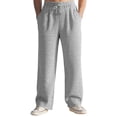 thumbnail image 1 of LEKWK Wide Leg Sweatpants for Men Relaxed Fit Ribbed Workout Pants with Drawstring Waist Mens Casual Pants Comfy Soft Lounge Pants Baggy Sweat Pants, 1 of 8