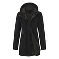thumbnail image 1 of LEKWK Winter Jackets for Women Fleece Lined Windproof Warm Coats Zip up Button Down Hooded Windbreaker Cozy Loose Fit Winter Jacket with Pockets, 1 of 5