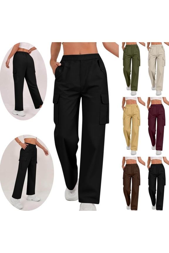 Women Cargo Pants Regular Fit Multi Pocket Utility Cargo Pants with Pockets Soft Breathable Work Pants for Construction and Outdoor Hiking
