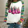 thumbnail image 1 of LEKWK Women's Christmas Sweatshirts Xmas Tree Graphic Tops Raglan Long Sleeve Crew Neck Oversized Shirts Cute Funny Holiday Blouses Going Out Clothes Winter Fashion Outfits, 1 of 5