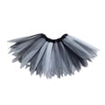 thumbnail image 1 of LEKWK Women's Rave Skirt High Waisted Mini Skirt Bubble Tulle Skirt Pointed Hem Multi Layered Mesh for Party Dance Rave Costume Festival, 1 of 2