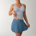 thumbnail image 1 of LEKWK Womens Tankini Swimsuits with Skirt Two Piece Bathing Suits Striped Tummy Control Swim Dress Modest Outfits, 1 of 8