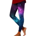 thumbnail image 1 of LEKWK Workout Pants Women Slim Fit Starry Night Graphic Workout Pants High Waisted Gym Pants Women Breathable Stretch Active Pants Galaxy Print Workout Wear, 1 of 5