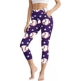 thumbnail image 1 of LEKWK Yoga Leggings for Women Baseball Heart Print High Waist Pockets Capri Yoga Pants Soft Stretchy Leggings Sports Gym Athletic Game Day Gear, 1 of 7