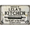 thumbnail image 1 of LELA'S Kitchen Farmhouse Sign 8 x 12 Matte Finish Metal 108120033488, 1 of 1