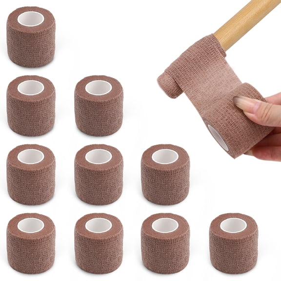 LELE LIFE 10 Rolls Chair Leg Floor Protectors Wraps for Hardwood Floors - Fit All Shapes Legs - Self Adhesive Chair Table Furniture Leg Covers Caps Reduce Noise, Total 148FT, Brown
